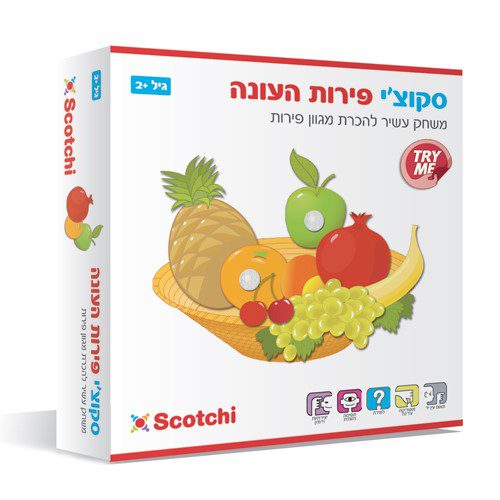 סקוצ'י משחק התפחות לתינוק בנושא פירות
