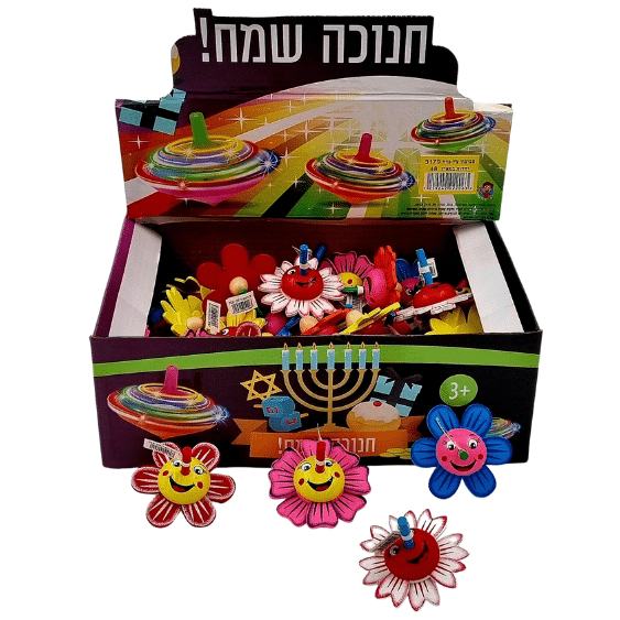 סביבון עץ פרח