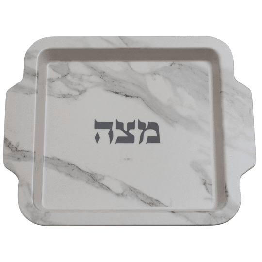 צלחת מצות דוגמת שיש